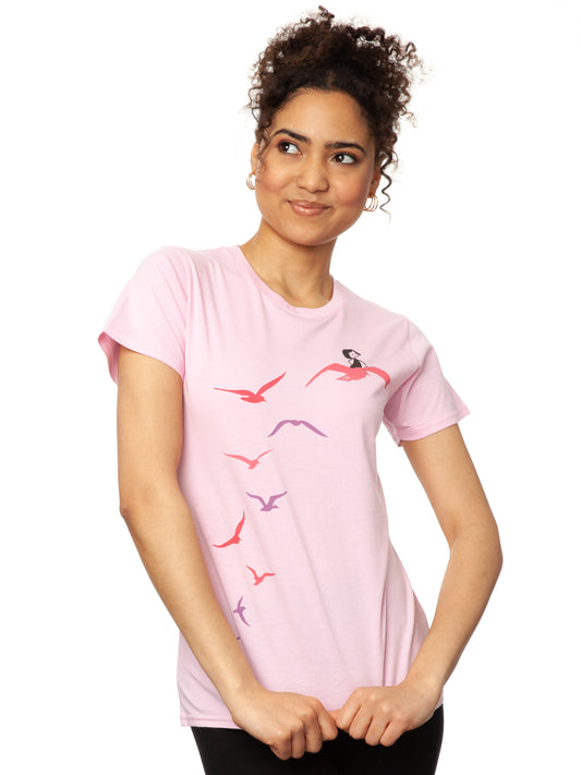 Möwenflug T-Shirt rosa