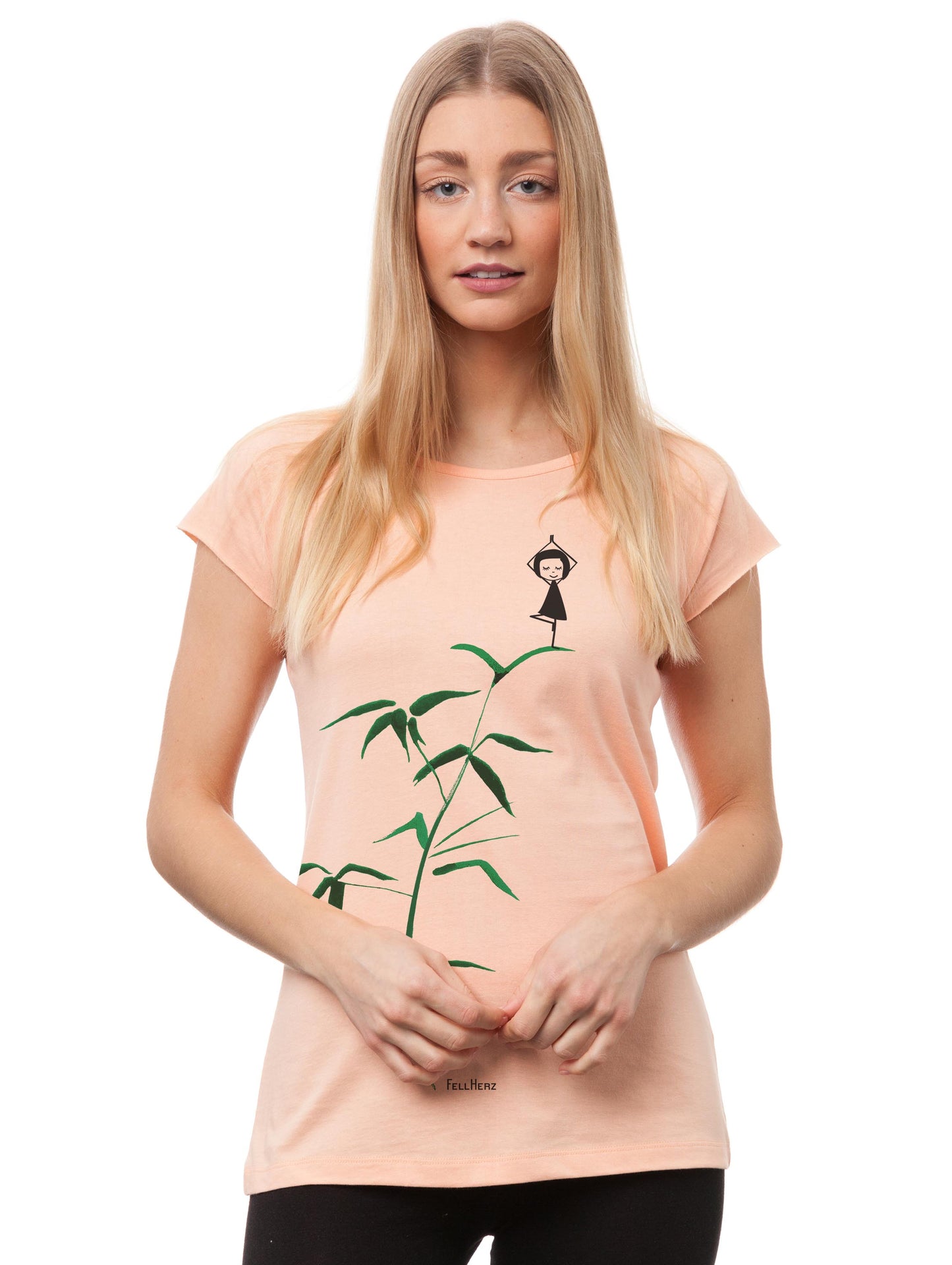 Yogamädchen Cap Sleeve apricot