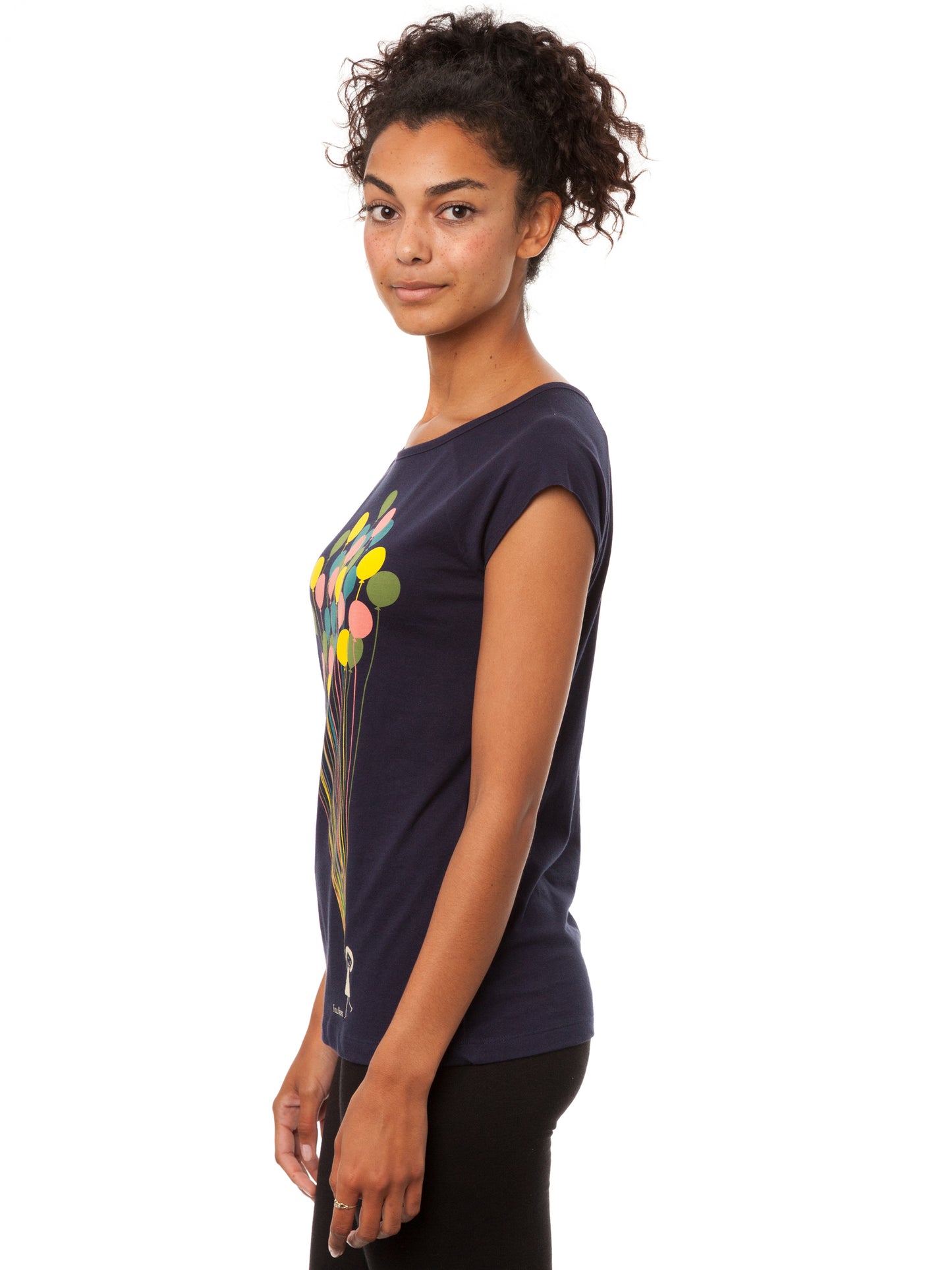 Balloons Girl Cap Sleeve dark navy