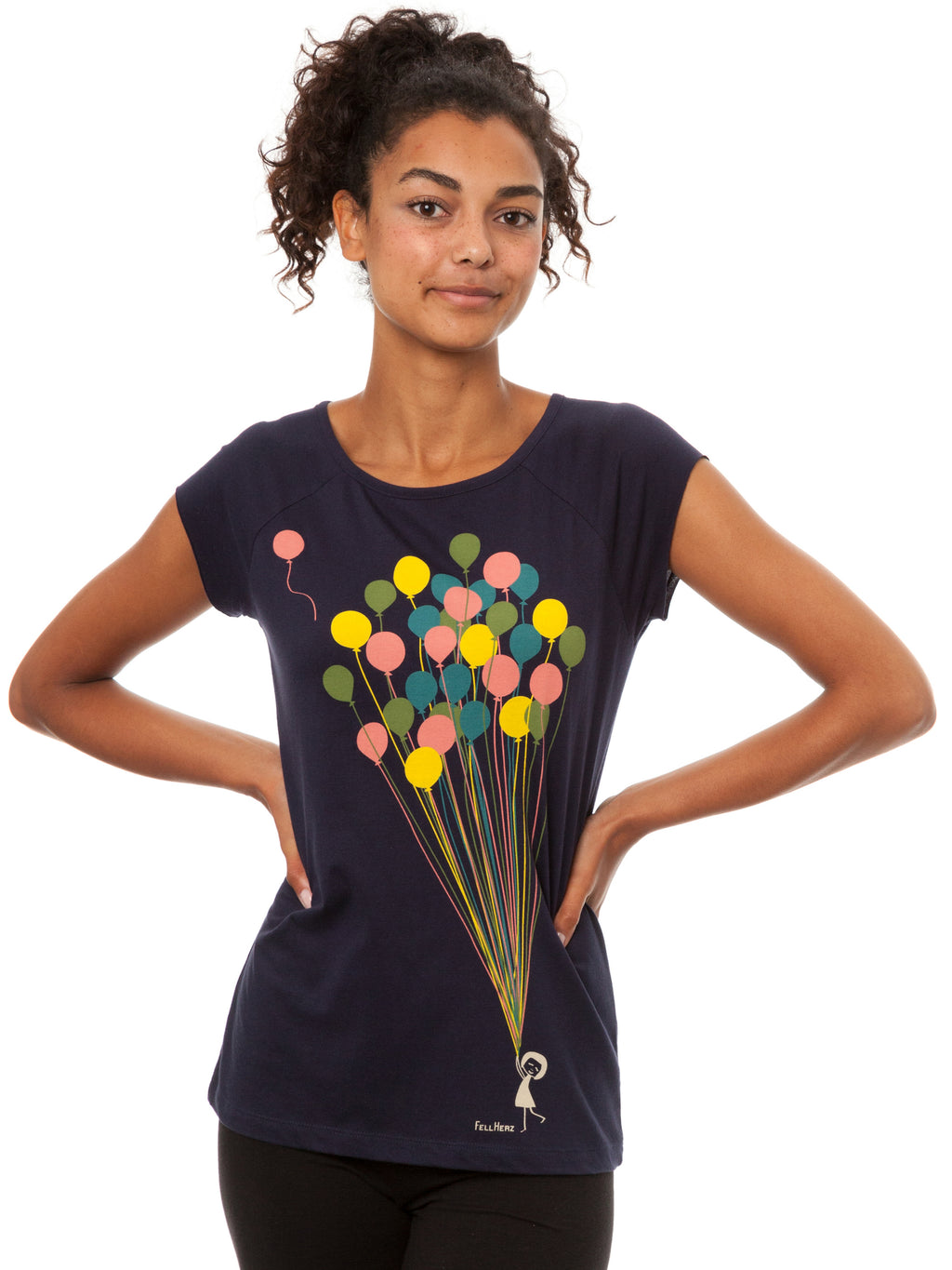 Balloons Girl Cap Sleeve dark navy 