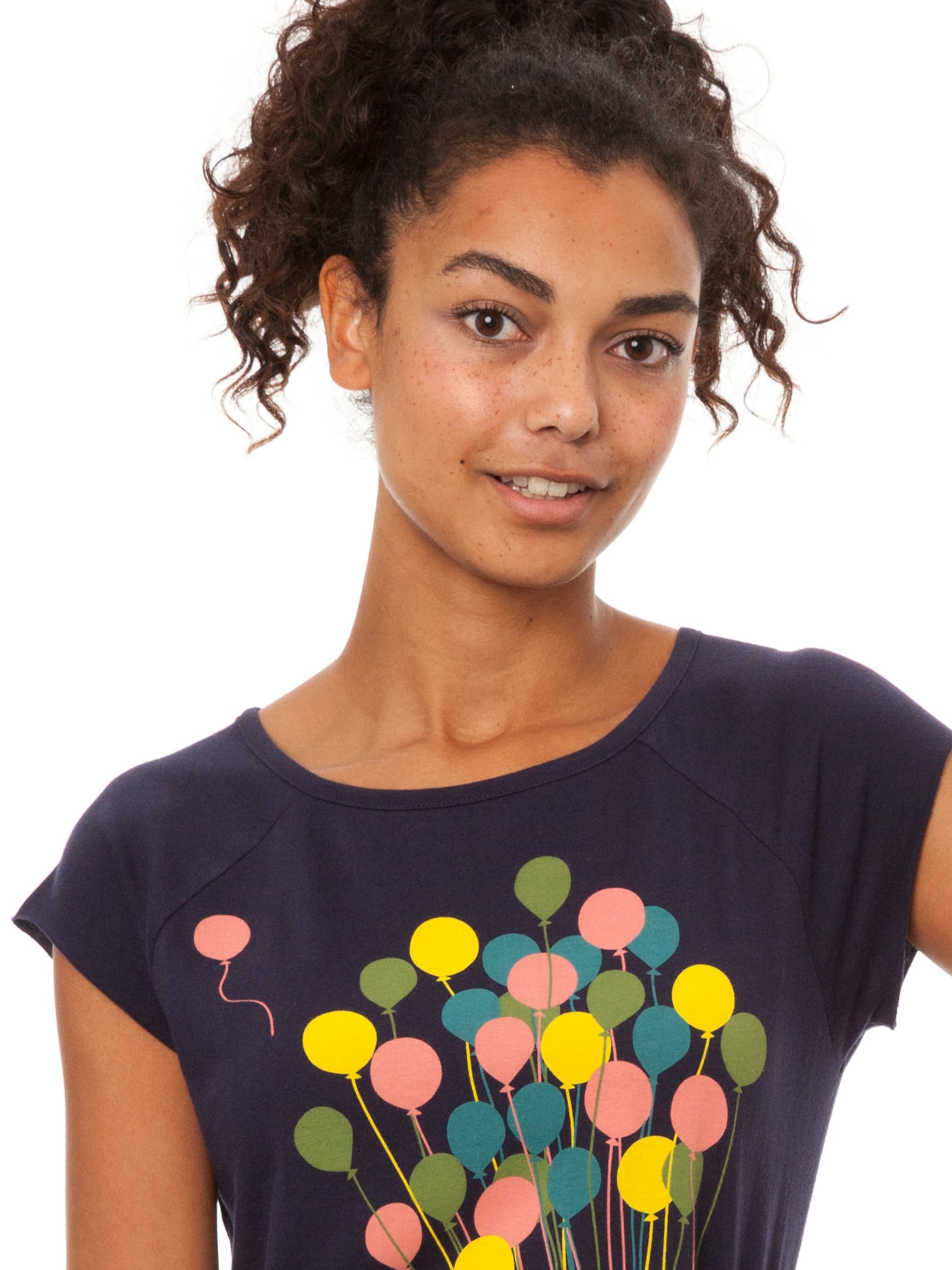 Balloons Girl Cap Sleeve dark navy 