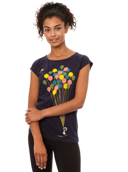 Balloons Girl Cap Sleeve dark navy