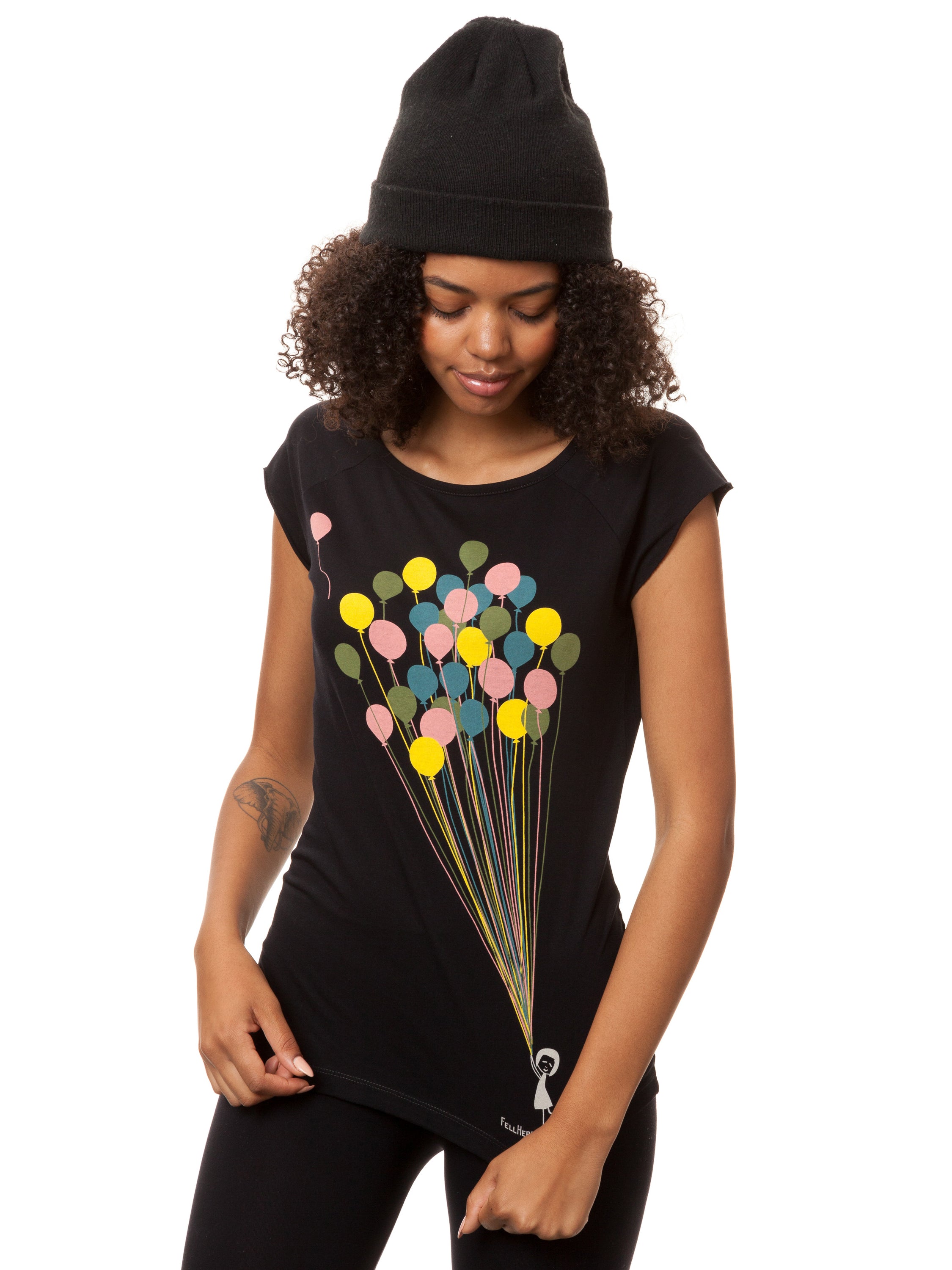 Balloons Girl Cap Sleeve black XS 