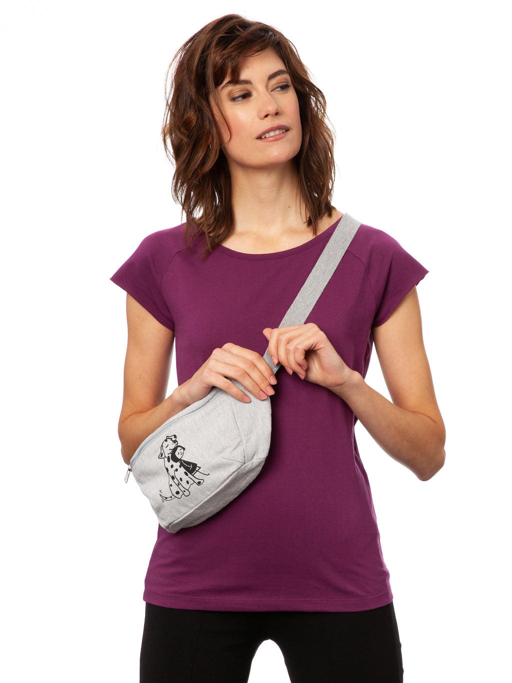 Bauchtasche Doglove grau meliert