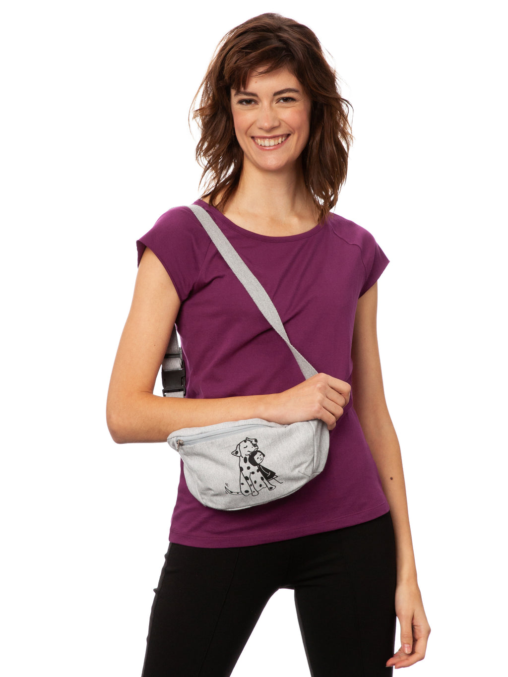 Bauchtasche Doglove grau meliert