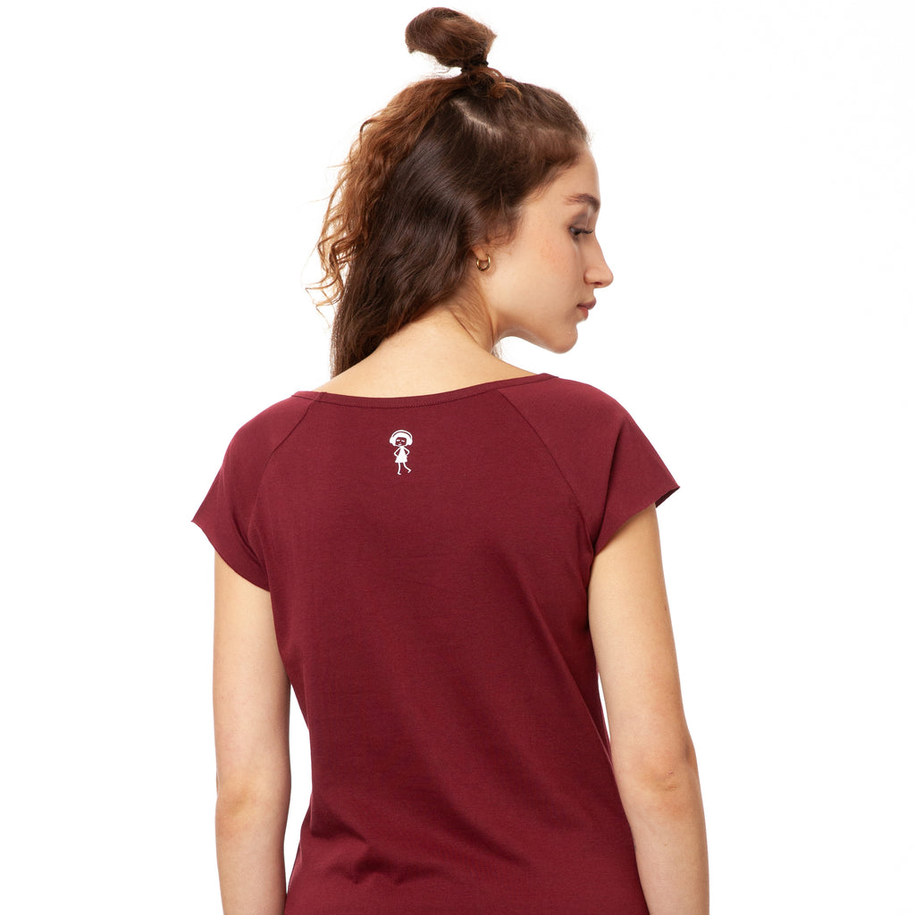 Schaukelmädchen Cap Sleeve ruby