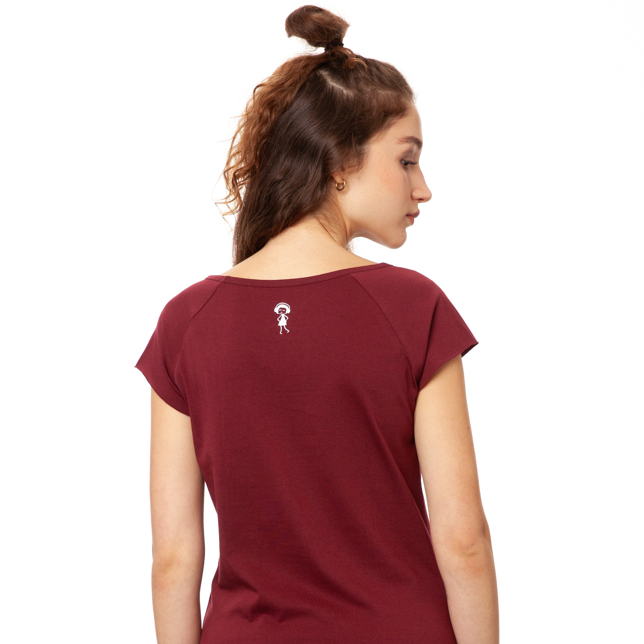 Schaukelmädchen Cap Sleeve ruby