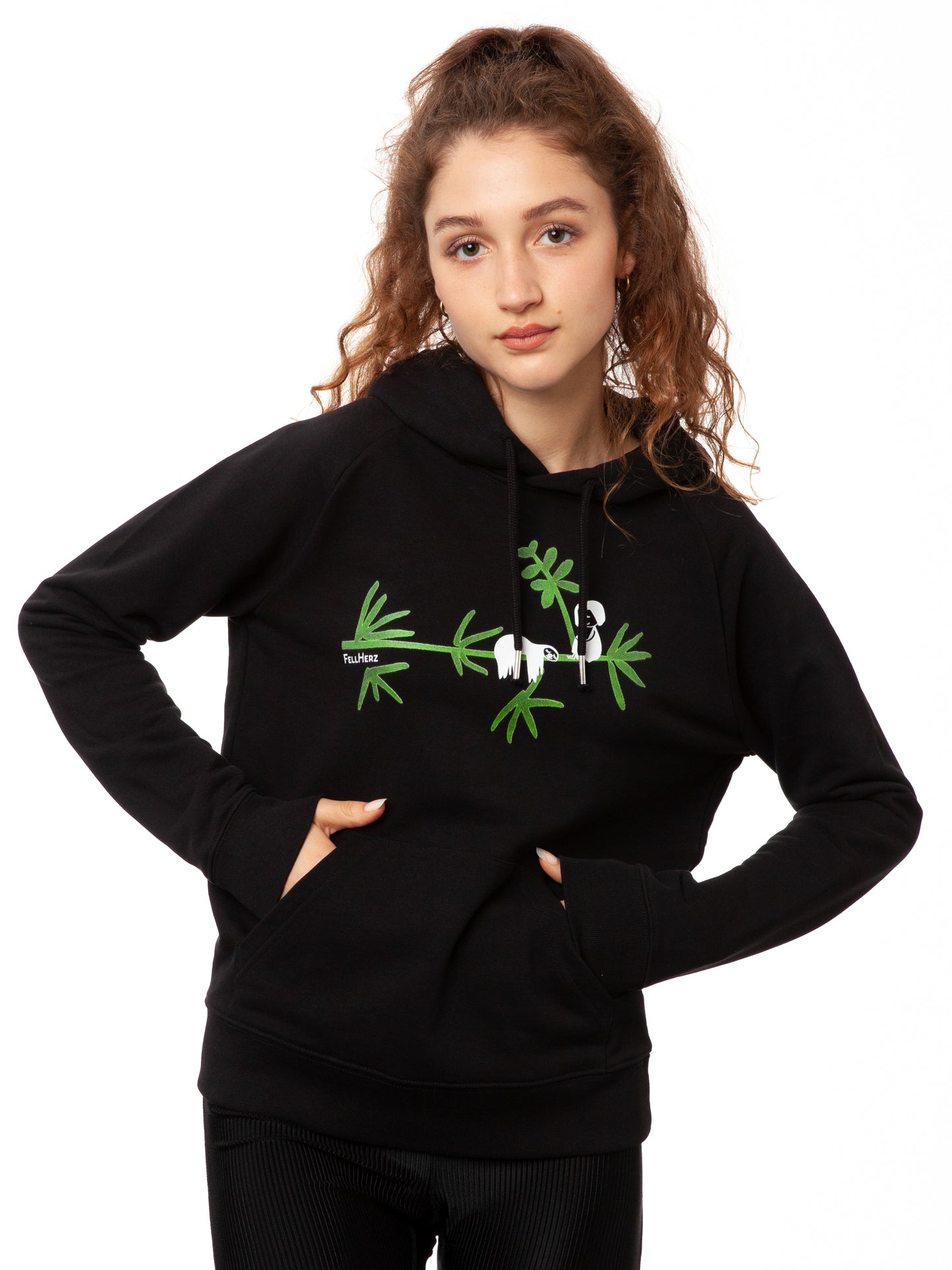 Faultier Hoodie black