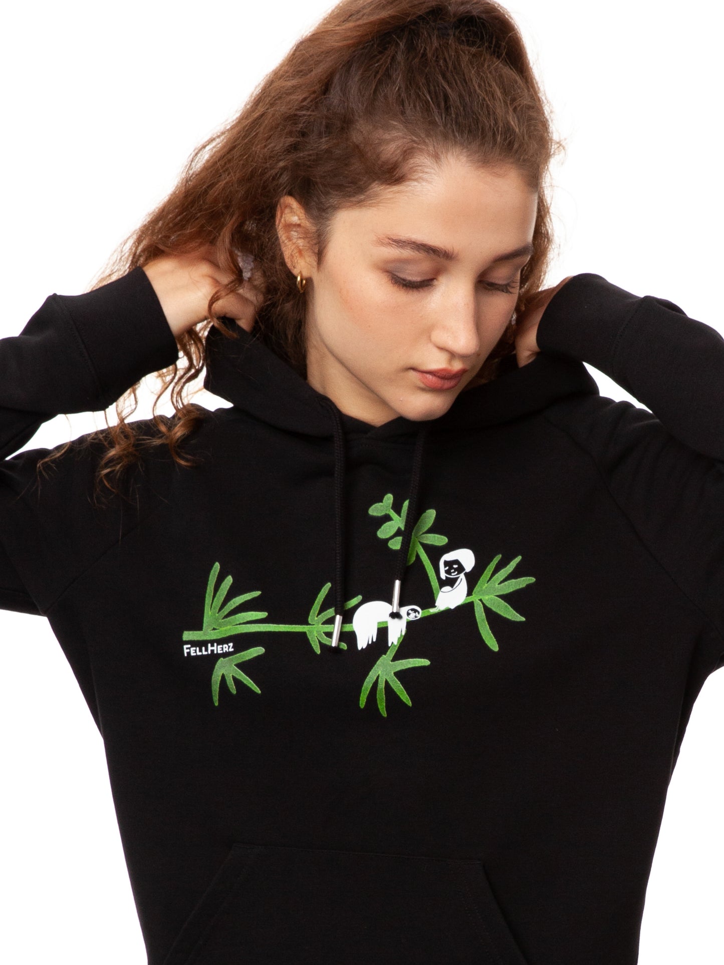 Faultier Hoodie black
