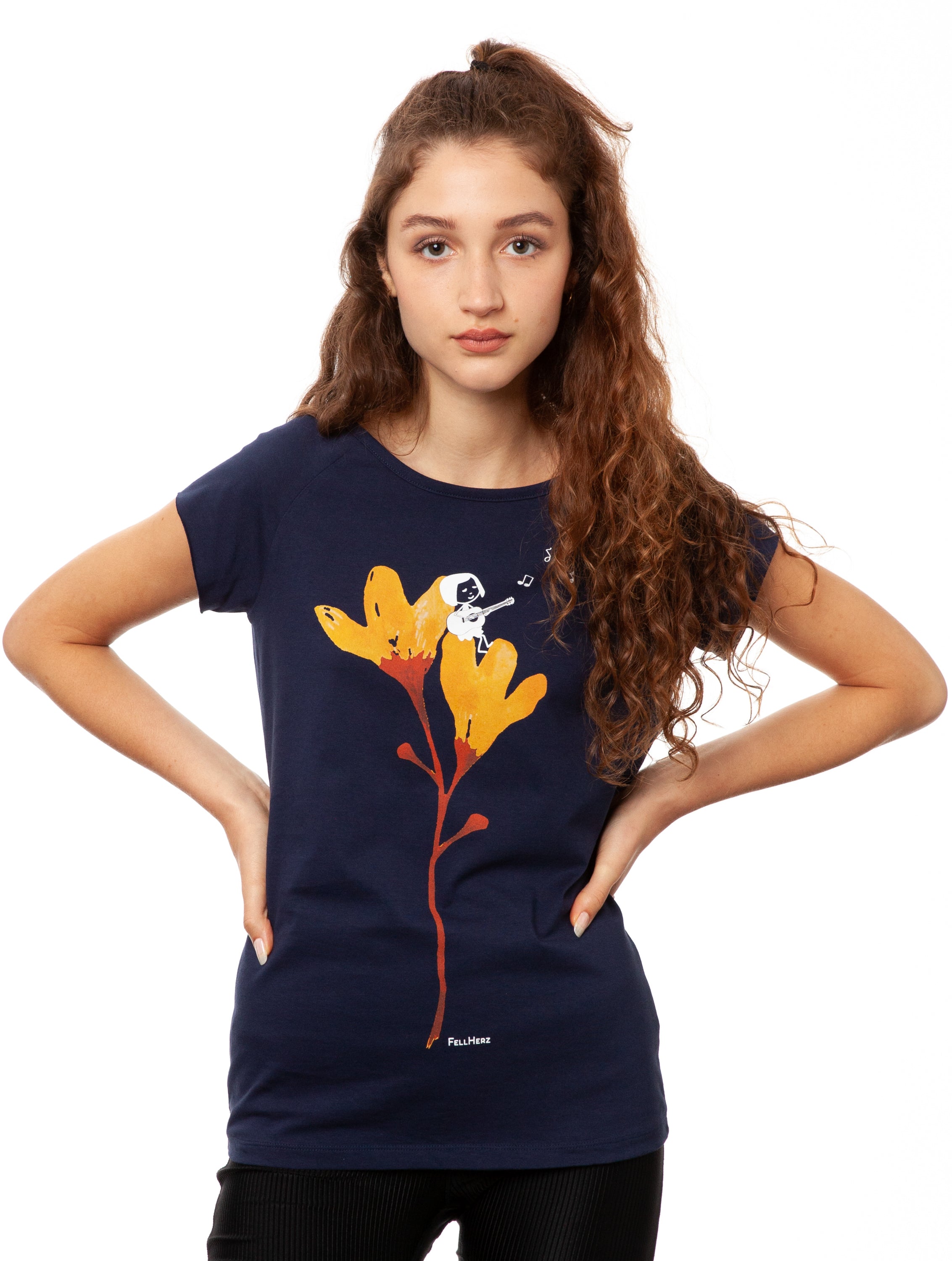 Gitarrenmädchen Cap Sleeve midnight