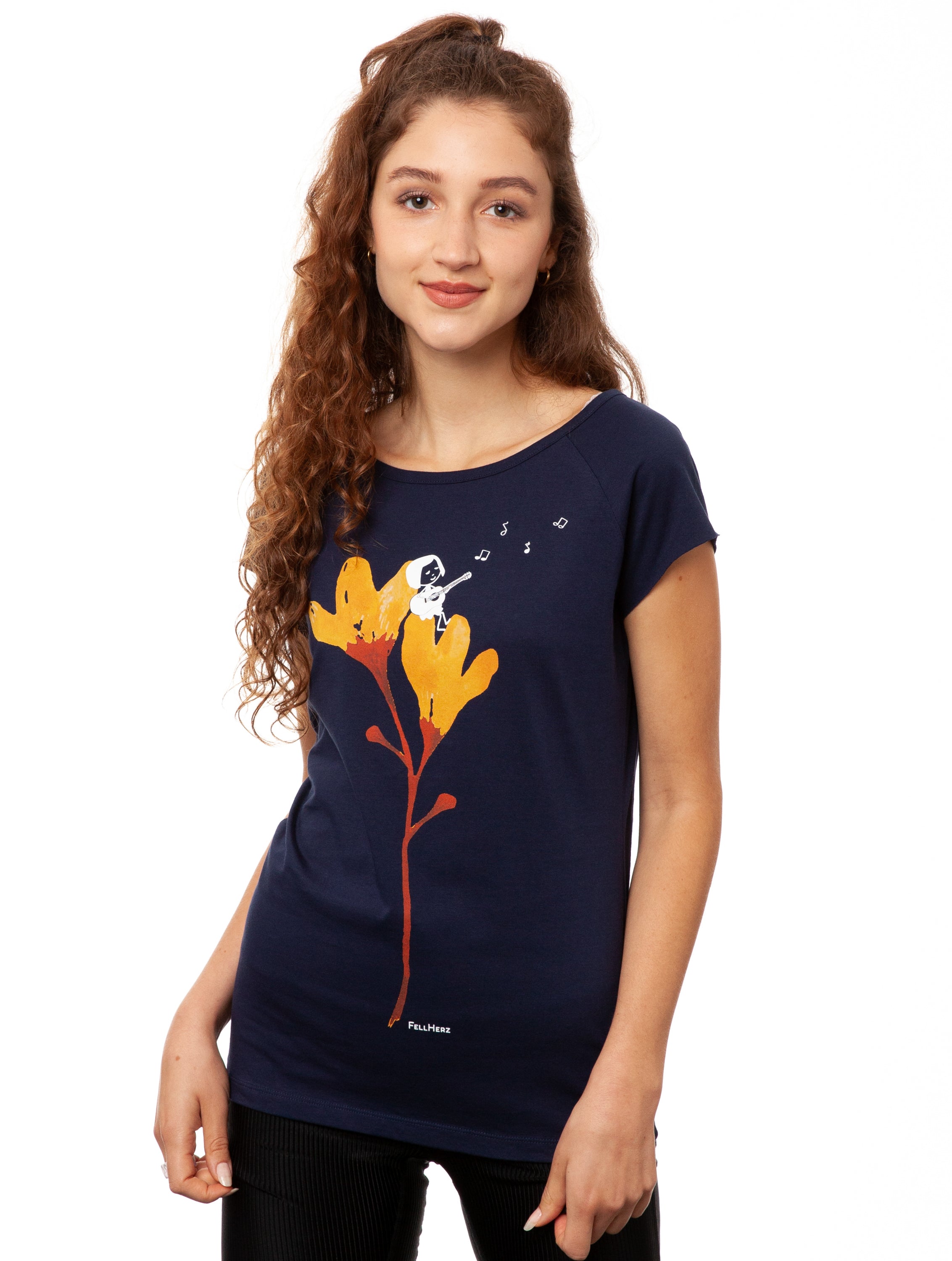 Gitarrenmädchen Cap Sleeve midnight