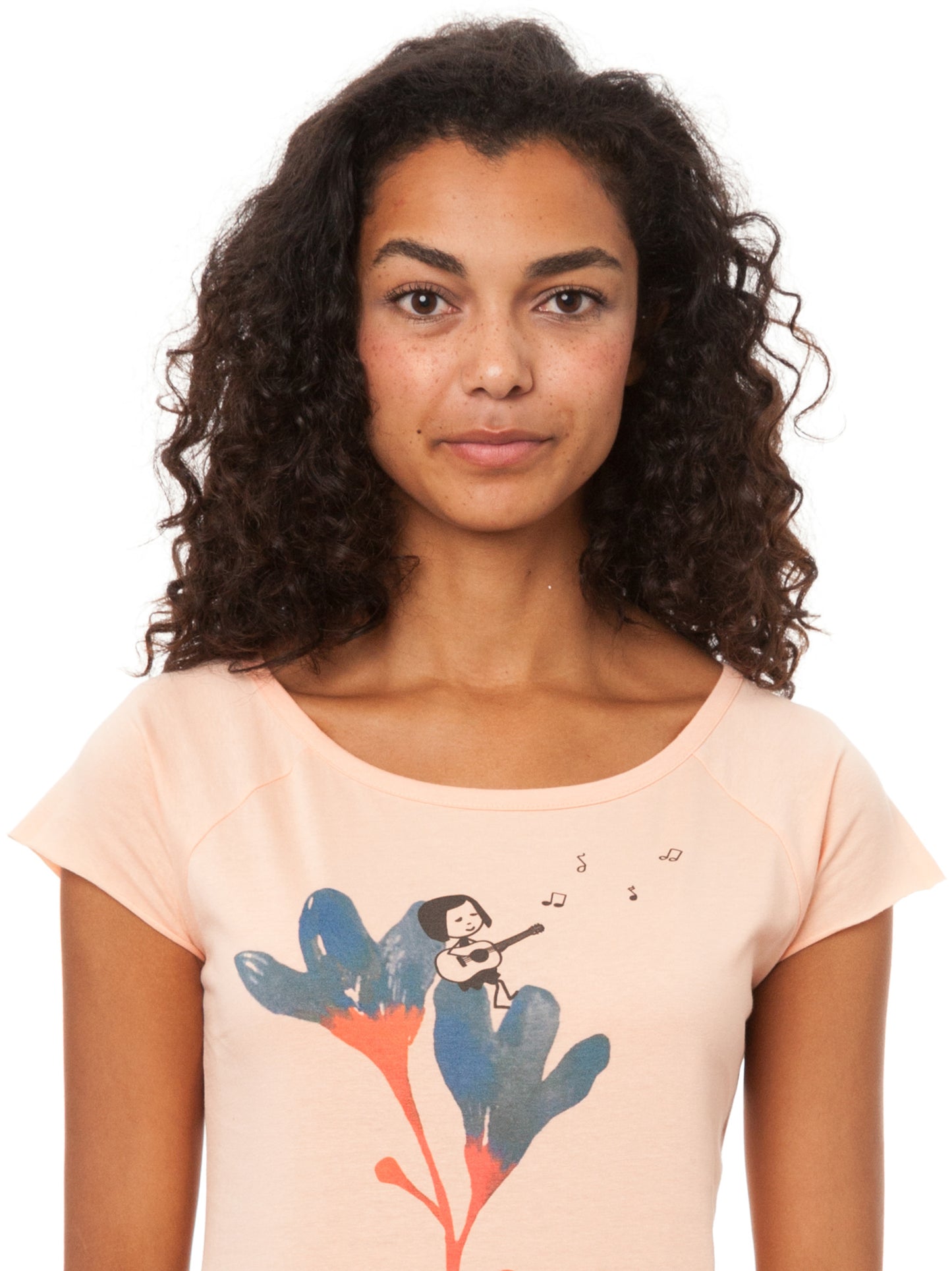 Guitar girl cap sleeve apricot XXL 