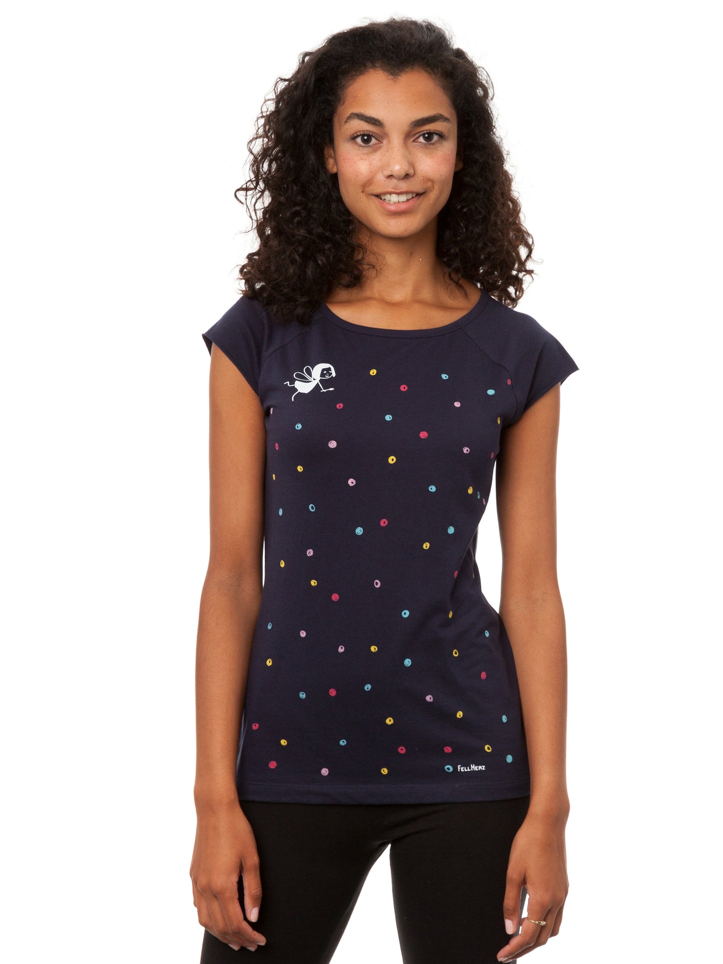 Confetti Girl Cap Sleeve dark navy 