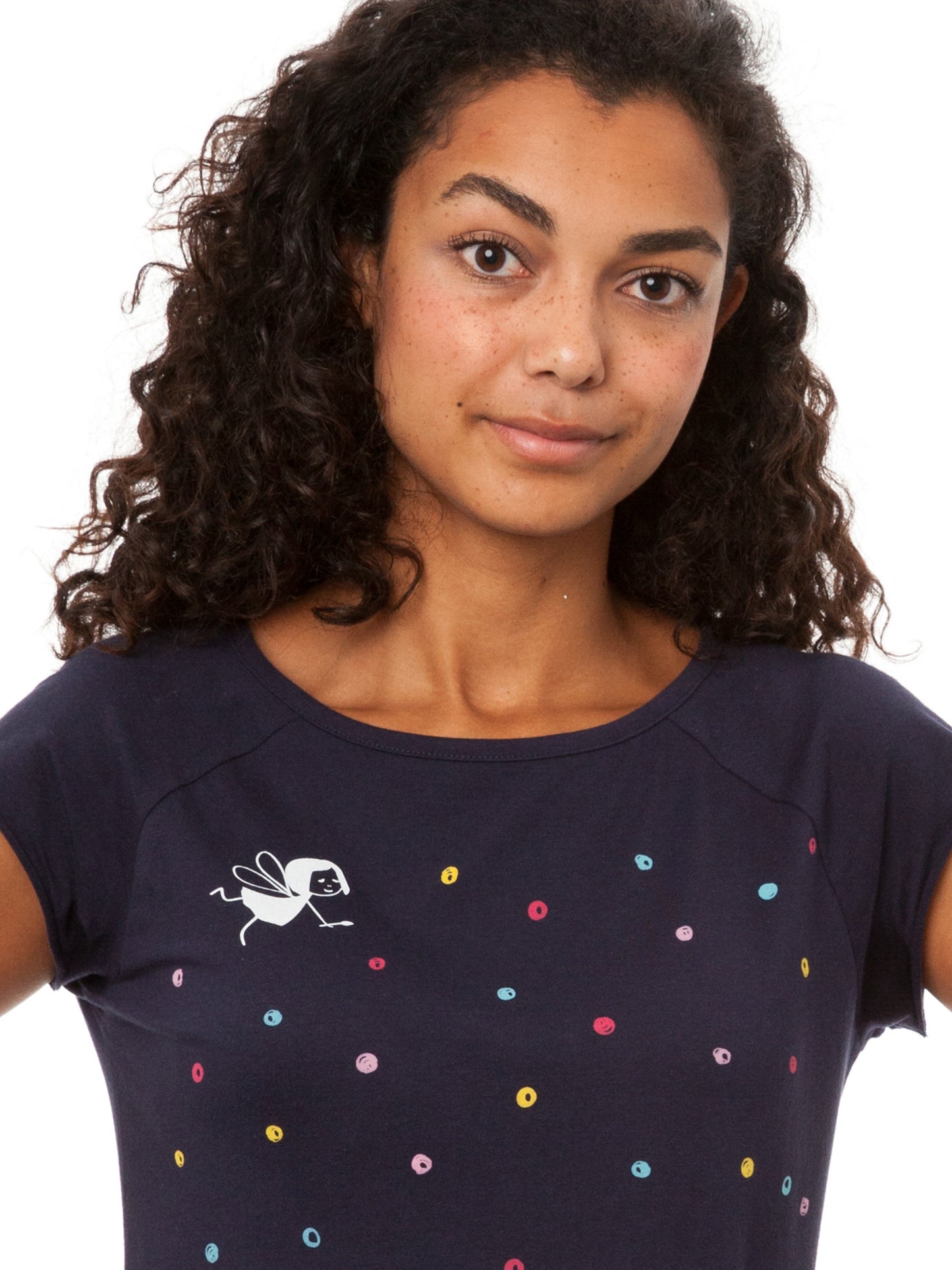 Confetti Girl Cap Sleeve dark navy 