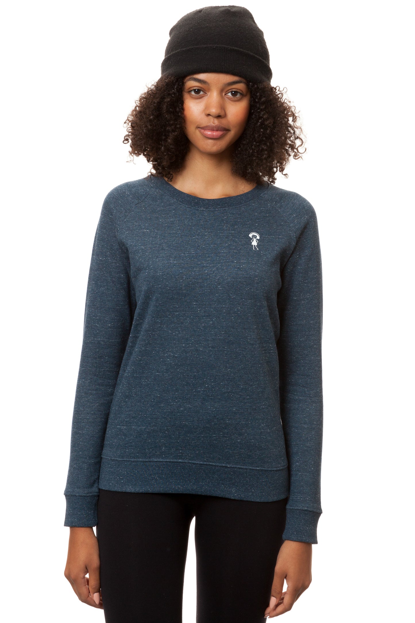 Logo sweater heather denim 