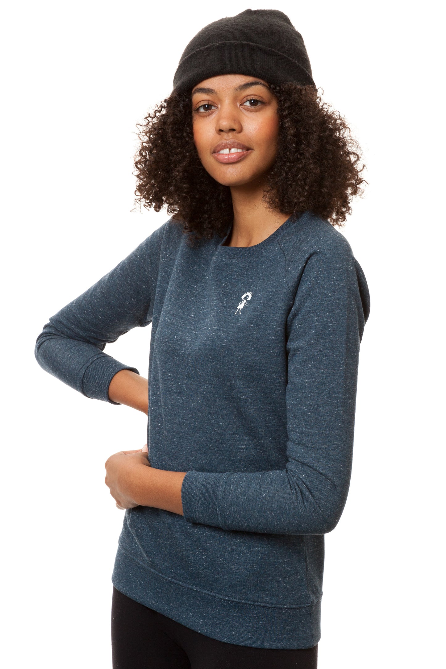 Logo sweater heather denim 