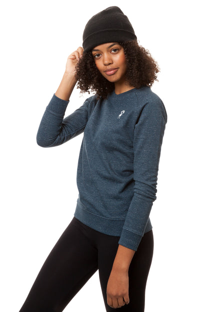 Logo sweater heather denim 