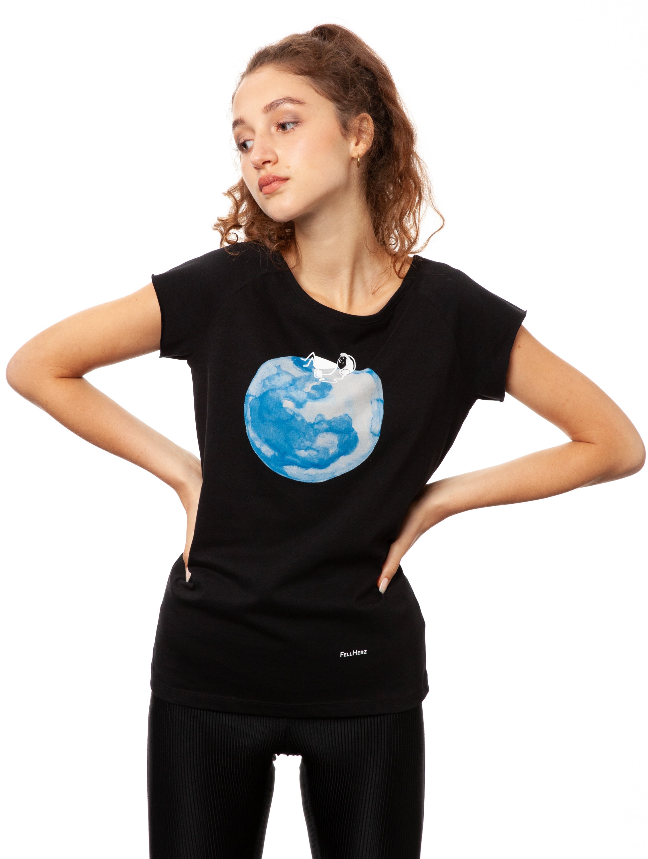 Moon Girl Cap Sleeve black