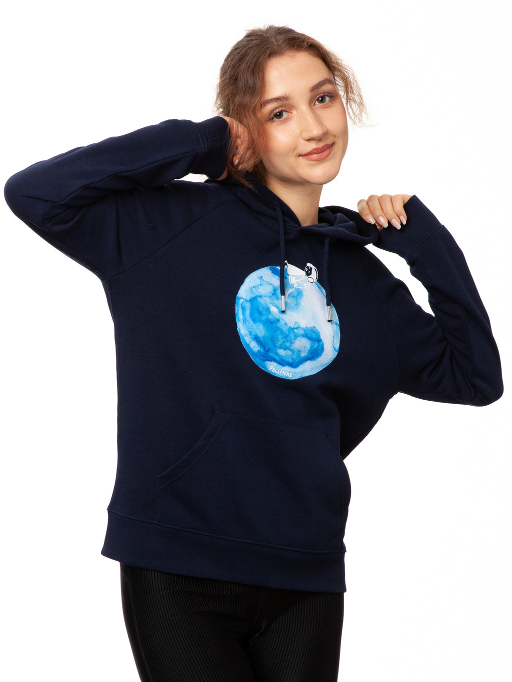 Moon Girl Hoodie navy