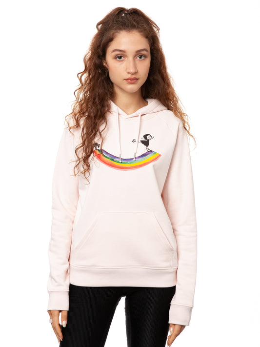 Rainbow Girl Hoodie candy pink Größe L