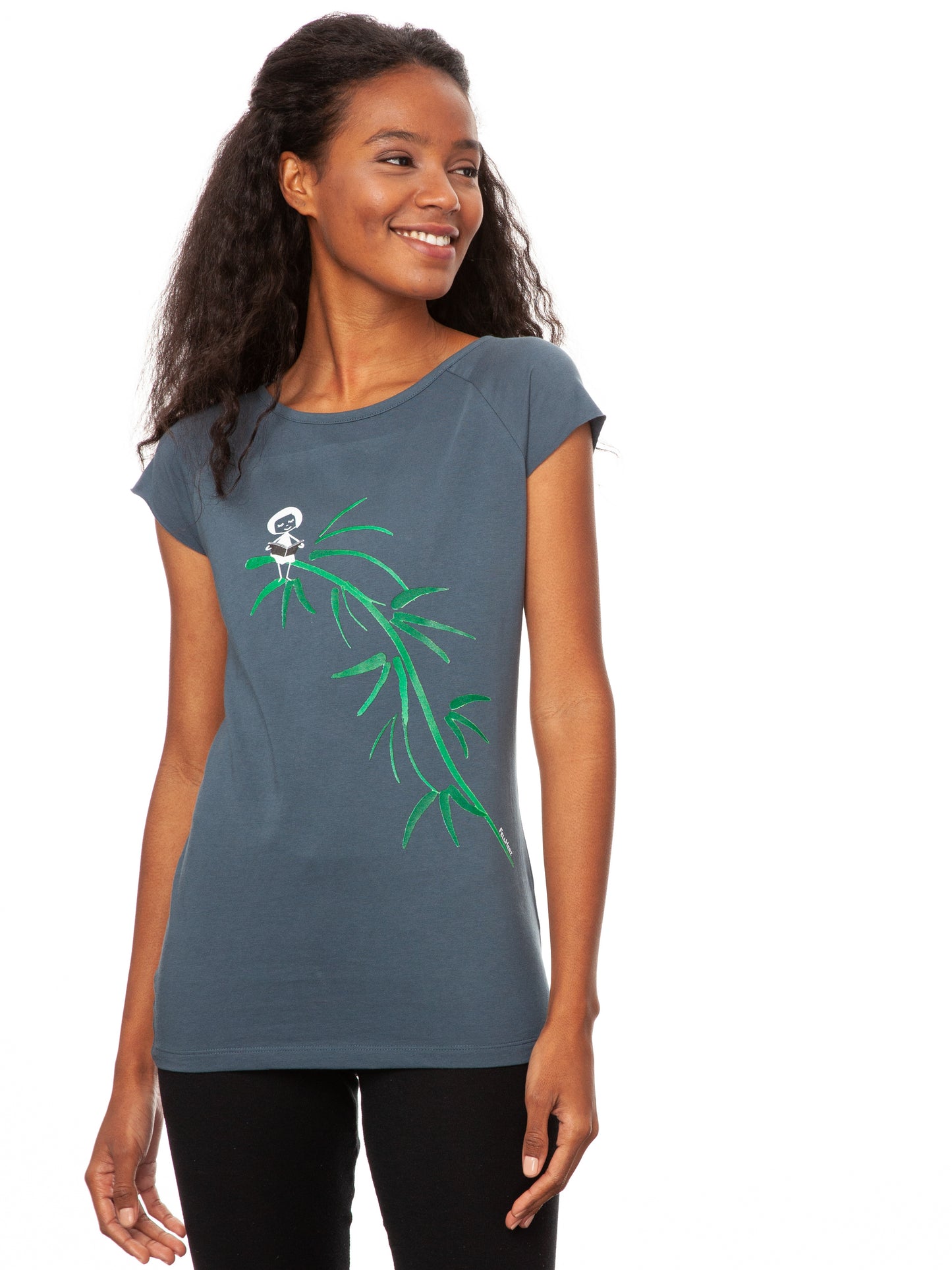 Reading Girl Cap Sleeve thundercloud size XS