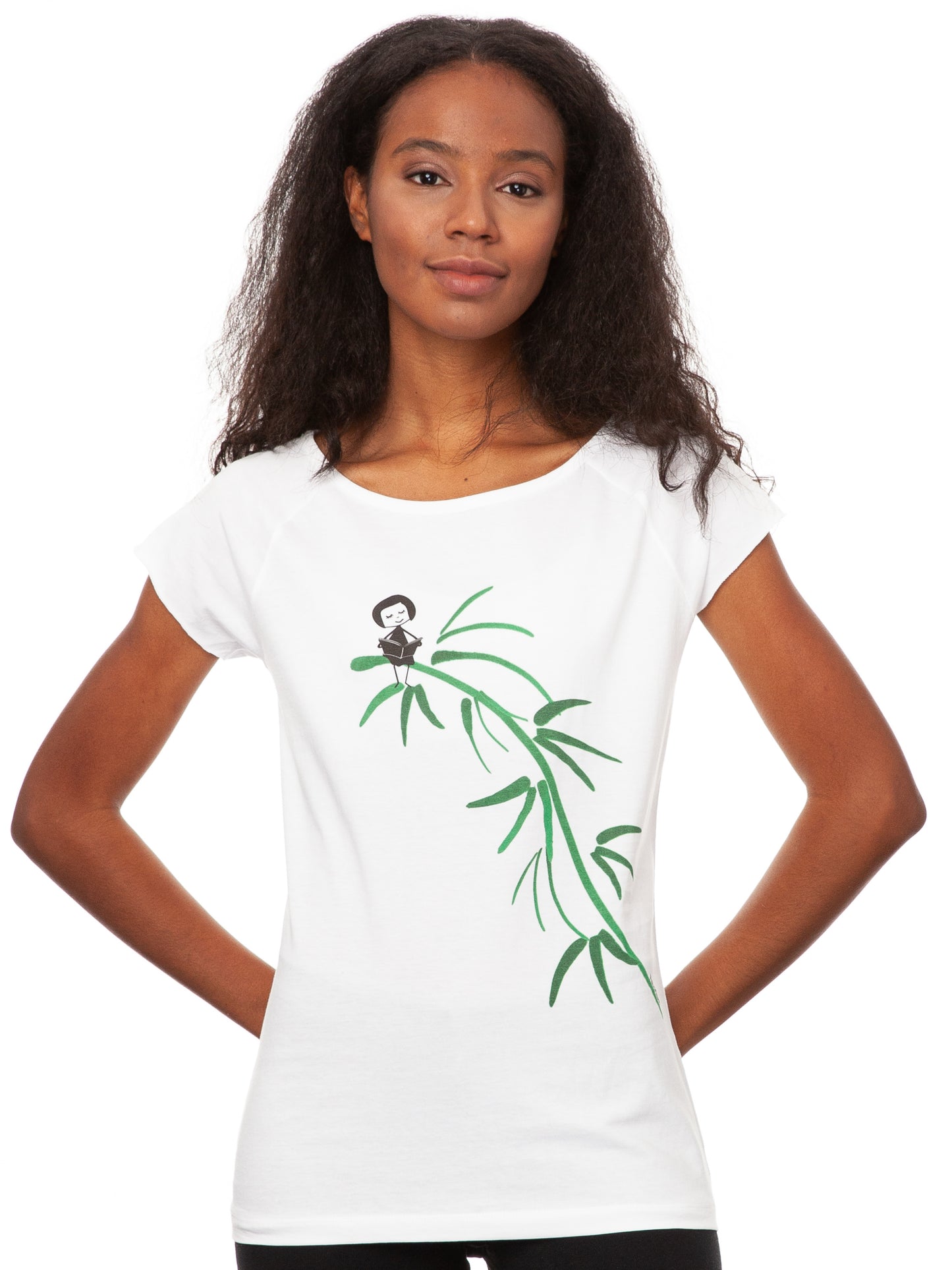 Reading Girl Cap Sleeve white size XL