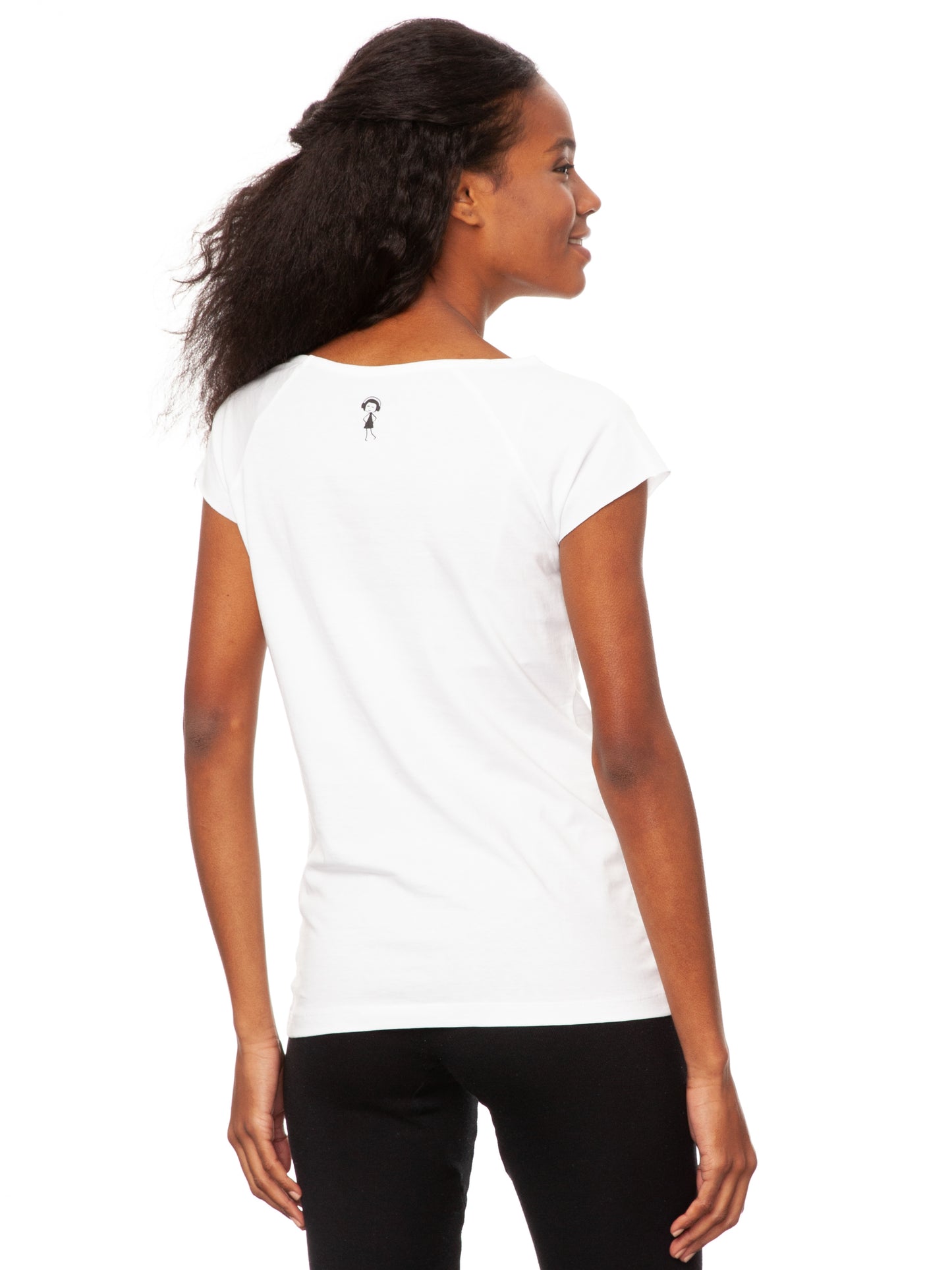 Reading Girl Cap Sleeve white size XL