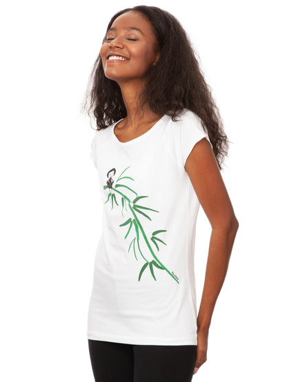 Reading Girl Cap Sleeve white size XL