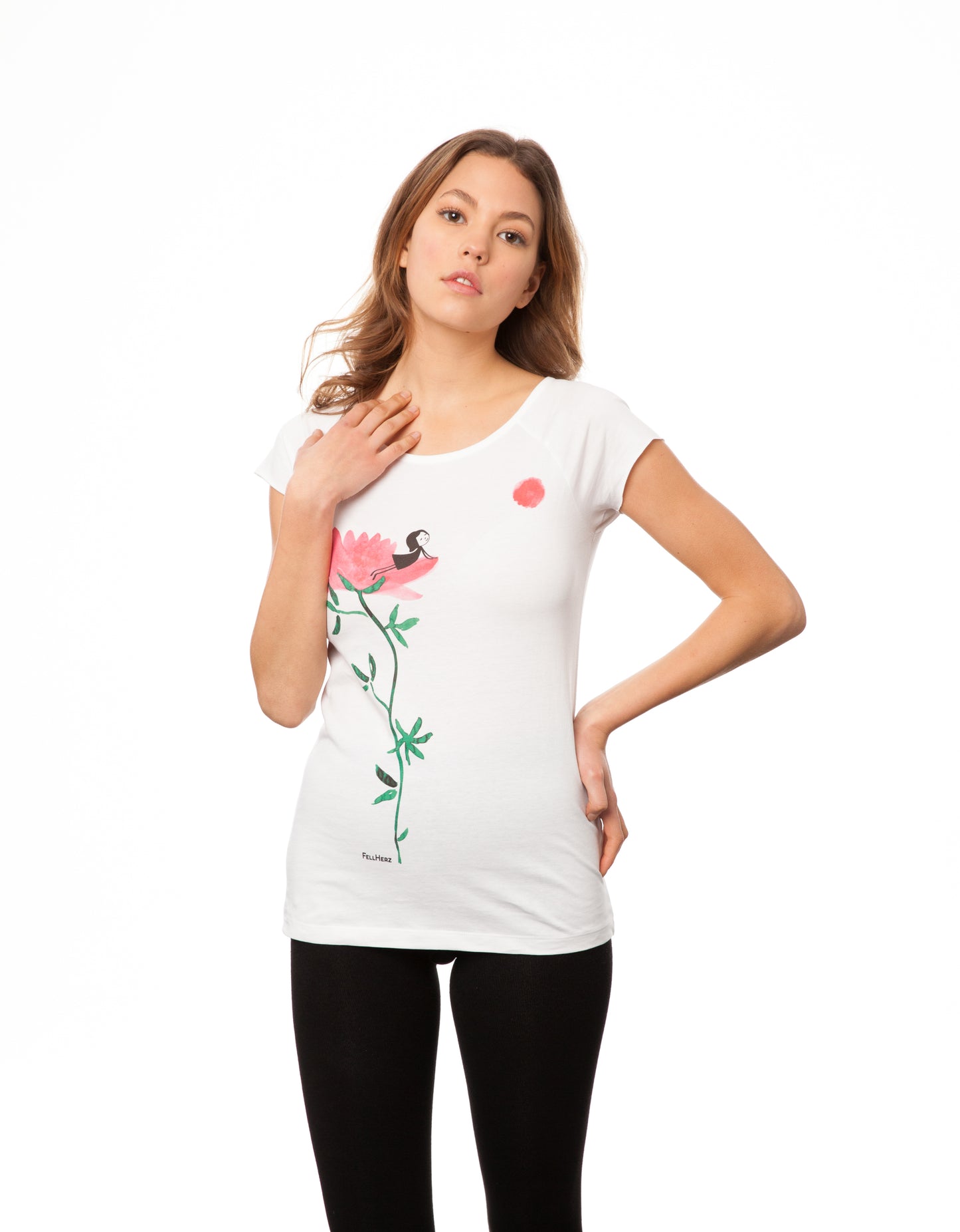 Sun Salutation Girl Cap Sleeve white XL 