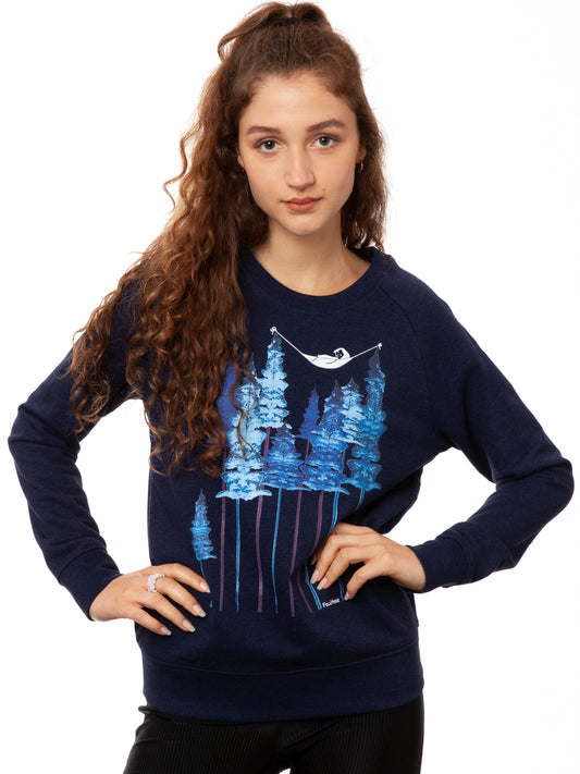 Wood Girl Sweater dark blue melange