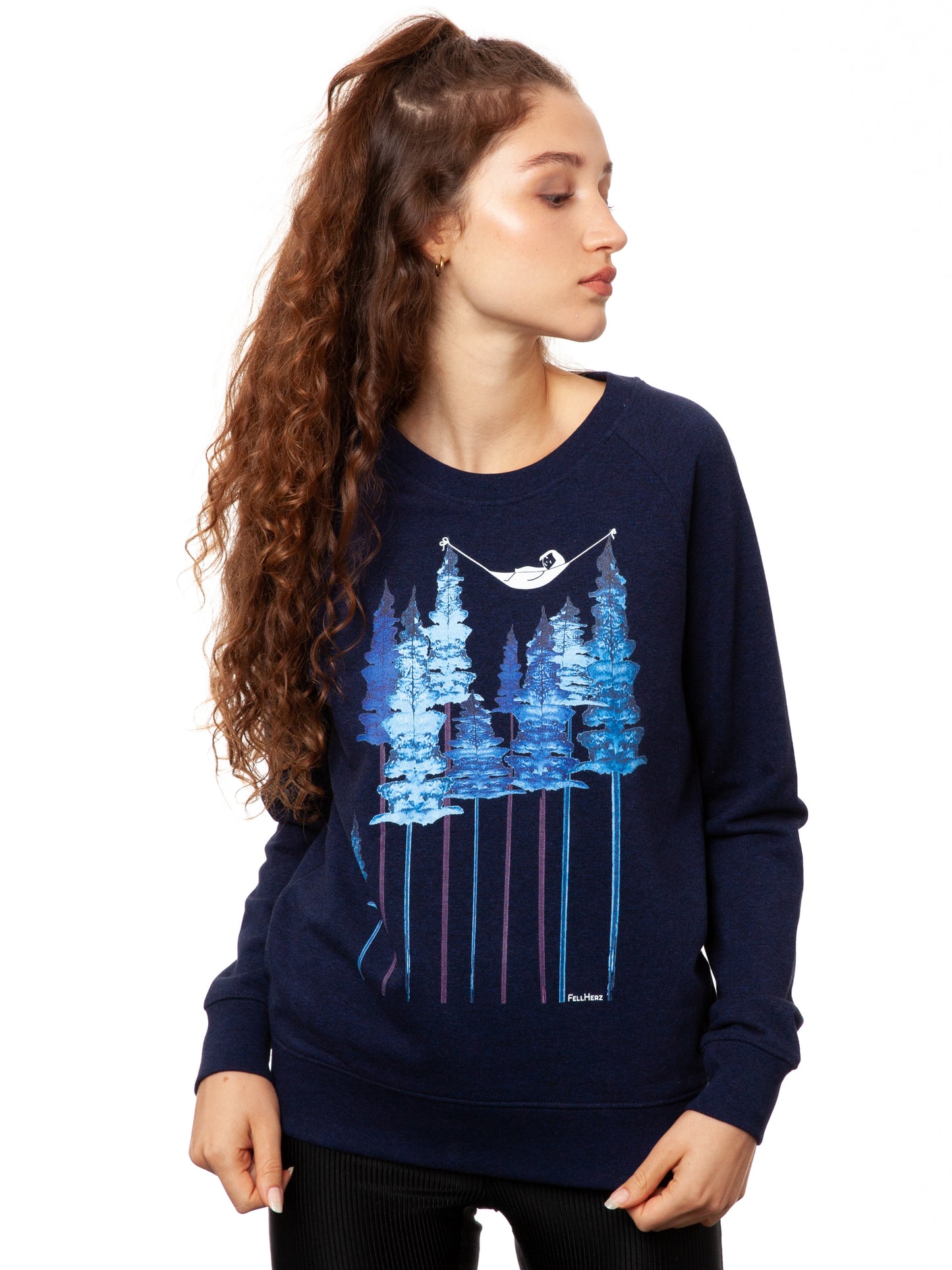 Wood Girl Sweater dark blue melange