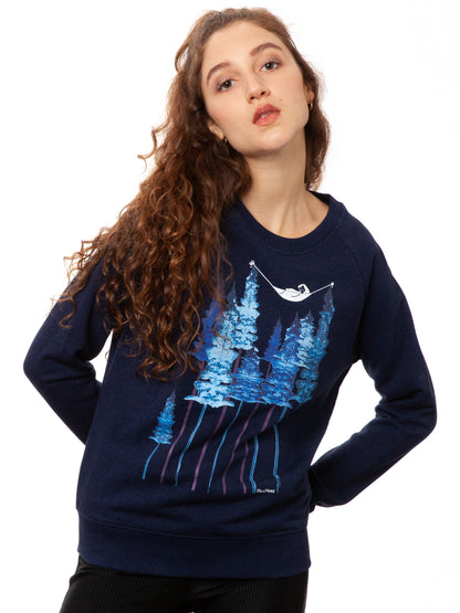 Wood Girl Sweater dark blue melange