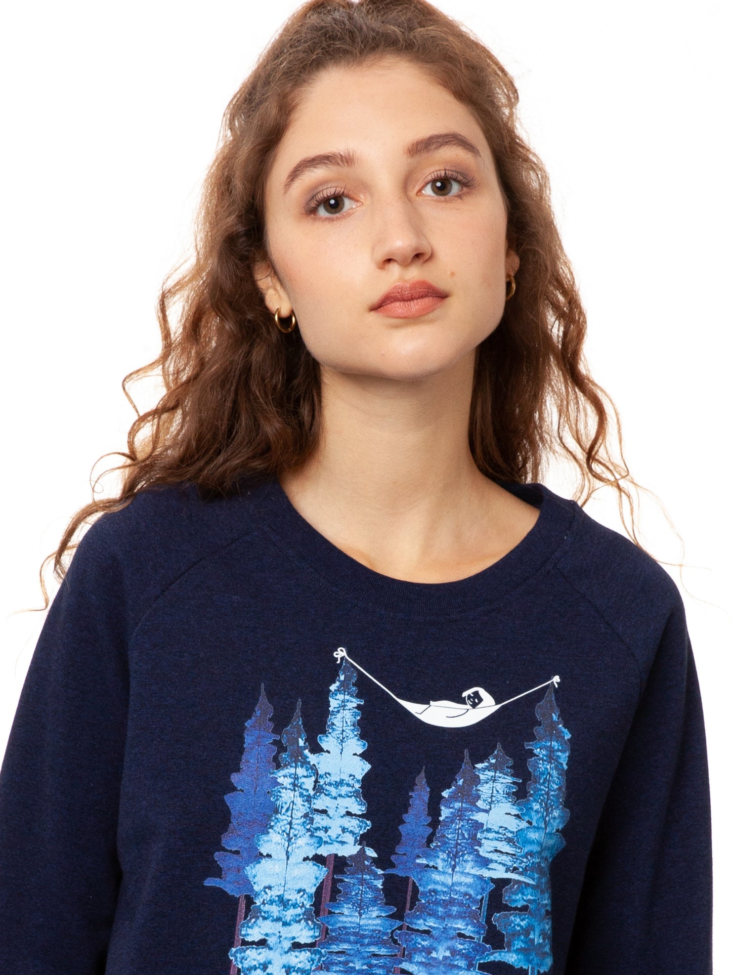 Wood Girl Sweater dark blue melange