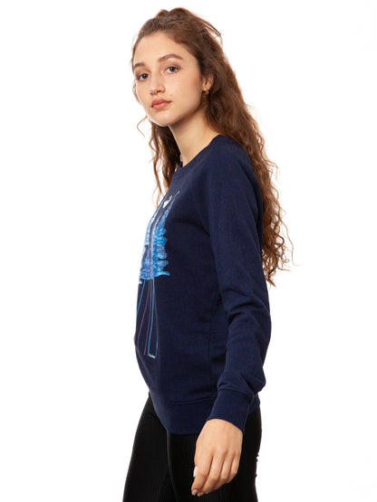Wood Girl Sweater dark blue melange