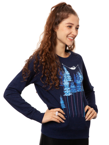 Wood Girl Sweater dark blue melange