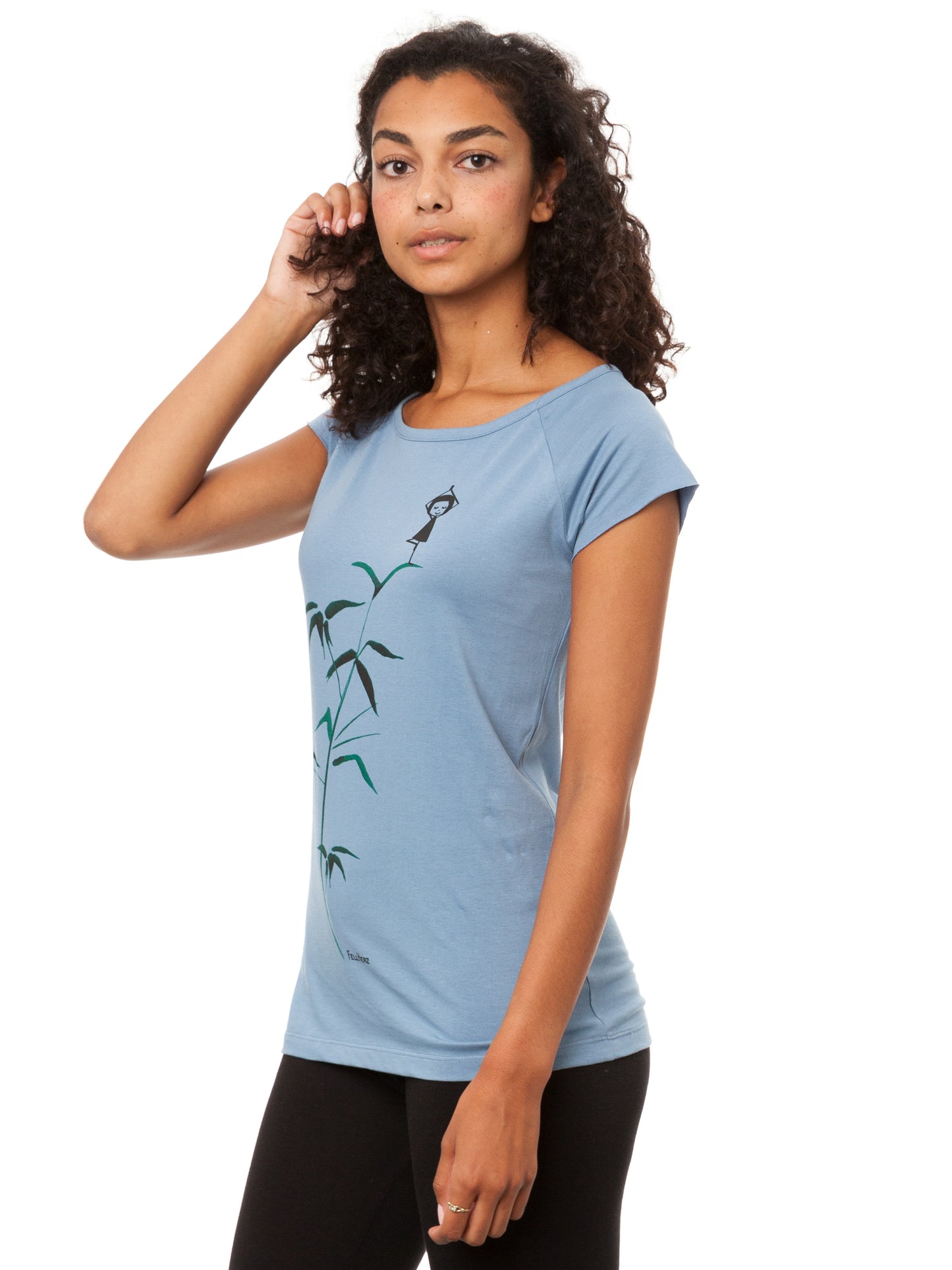 Yogamädchen Cap Sleeve blueshadow