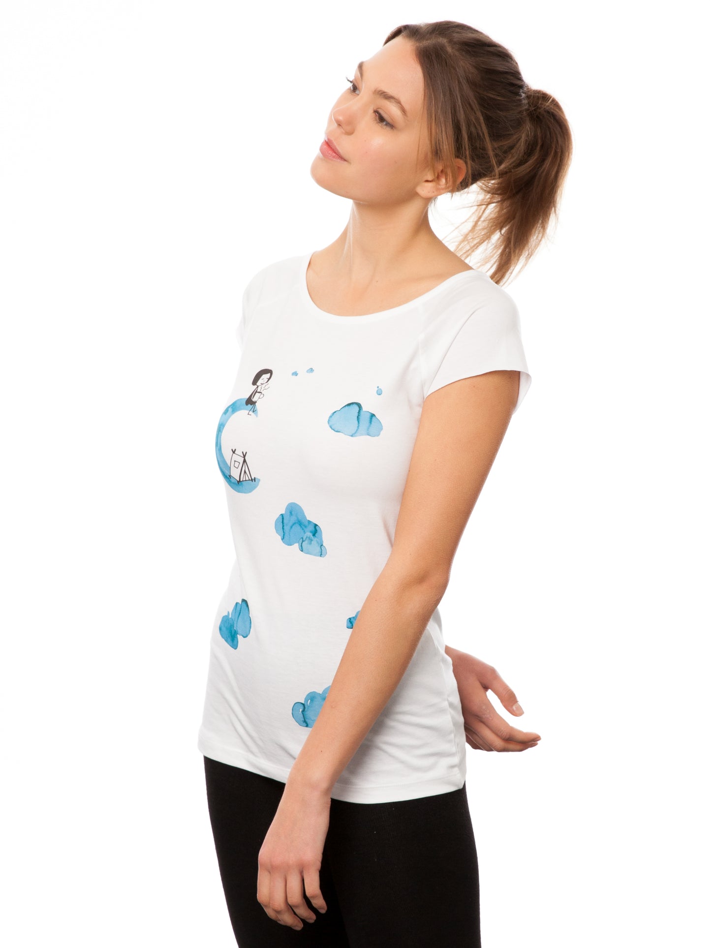 Camping Girl Cap Sleeve white Größe XL