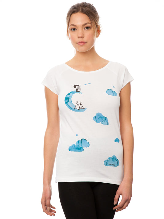 Camping Girl Cap Sleeve white Größe XL