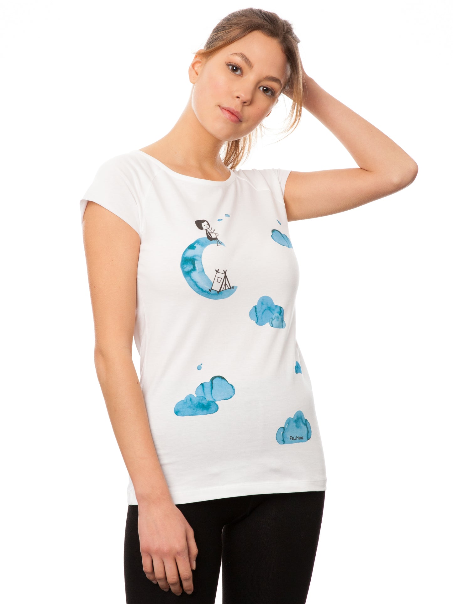 Camping Girl Cap Sleeve white Größe XL