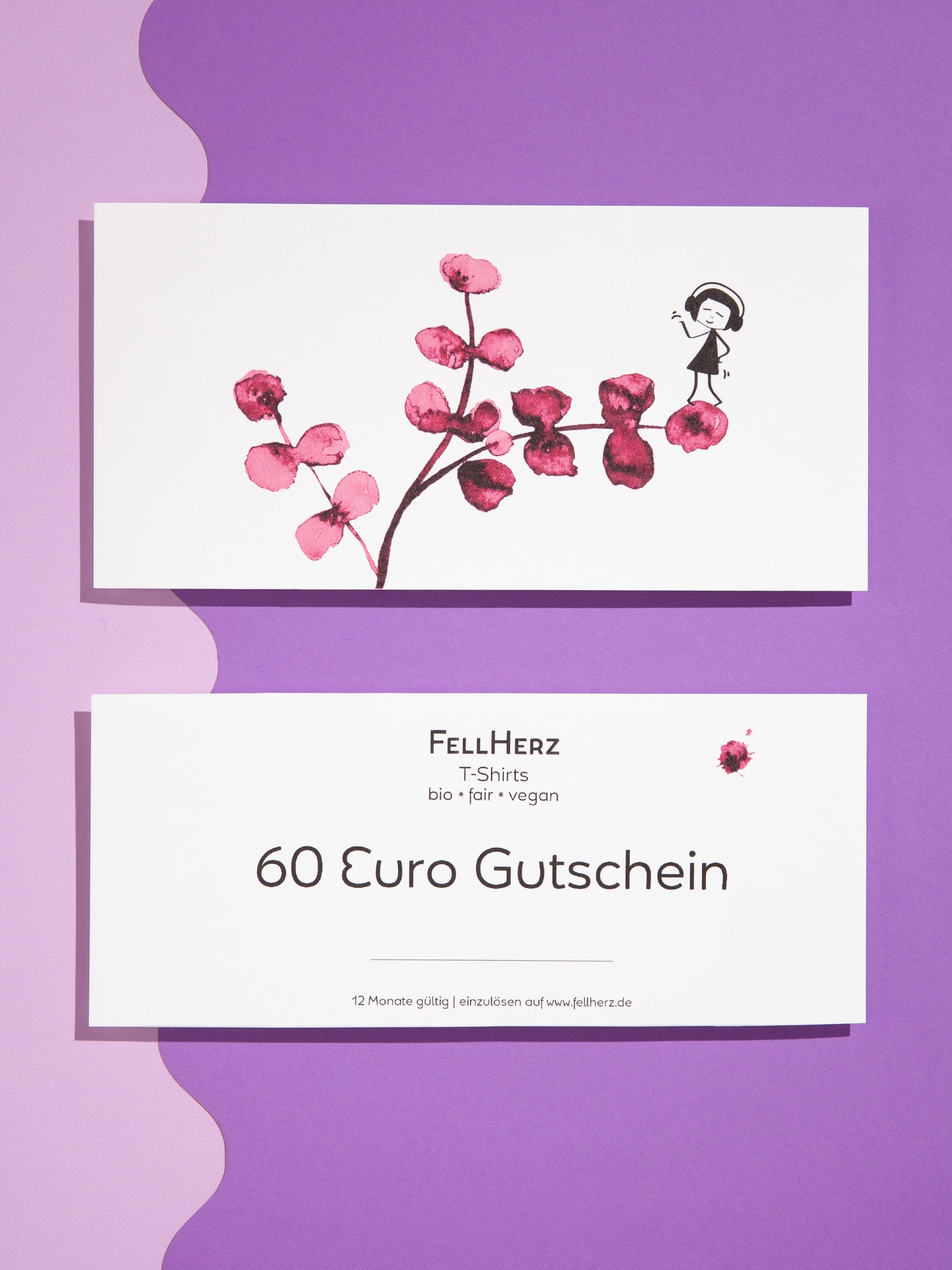 FellHerz Geschenk Gutschein 60 Euro aus Papier
