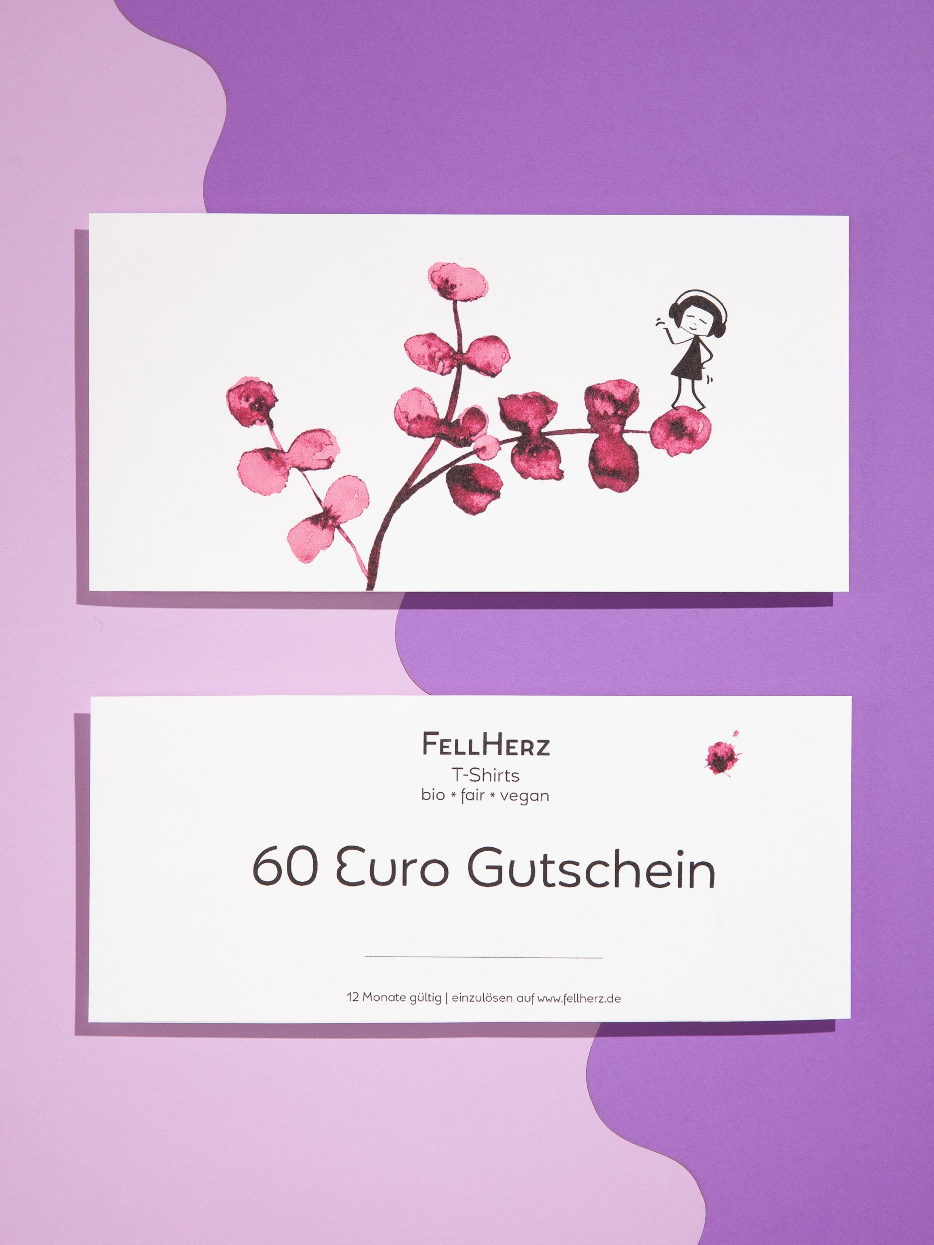 FellHerz Geschenk Gutschein 60 Euro aus Papier