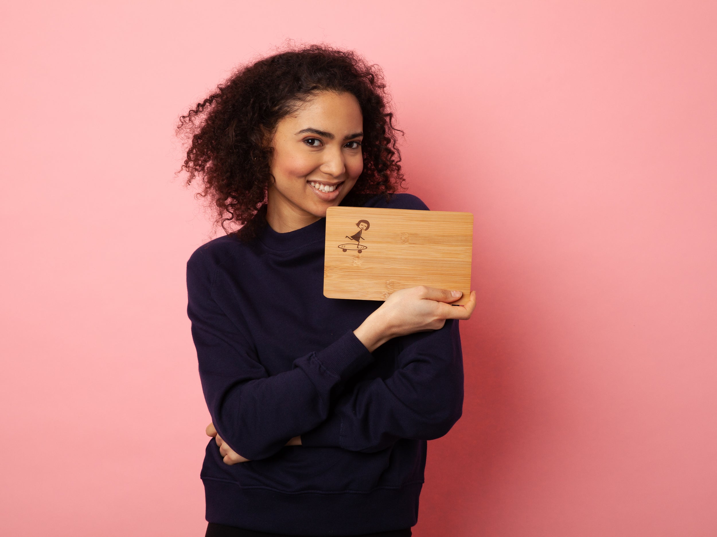 Breakfast Board Skating Girl Bamboo